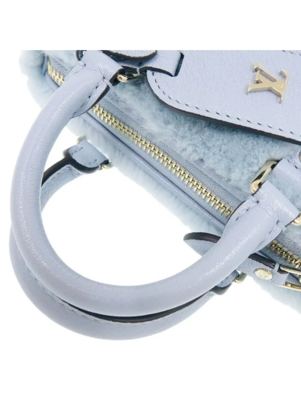Louis Vuitton Nano Speedy IC 2-Way Leather Mink Furite Blue Handbag